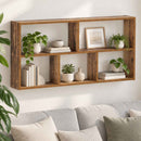 vidaXL Falpolc Antik Fa 102 x 17 x 50 cm Szerelt Fa