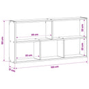 vidaXL Falpolc Antik Fa 102 x 17 x 50 cm Szerelt Fa