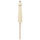 vidaXL Kerti napernyő Ø 210 x 237 cm Tömör Eukaliptusz Fa Krémfehér