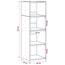 vidaXL Magasfiú Antik Fa 40 x 41 x 124 cm Szerelt Fa