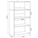 vidaXL Magasfiú Kézműves Tölgy 70 x 41 x 124 cm Szerelt Fa
