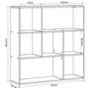 vidaXL Könyvespolc 102 x 29 x 103,5 cm Szerelt Fa Fekete Tölgy