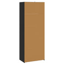 vidaXL Széf Fekete Tölgy 70 x 41 x 185 cm Szerelt Fa