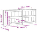 vidaXL Kültéri konyhaszekrény MEPPEL 2 pcs Fehér 212 x 55 x 92 cm
