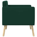 vidaXL Dizájn fotel Sötétzöld Bársony