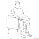 vidaXL Dizájn fotel Sötétszürke Zsenília szövet