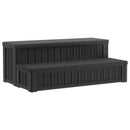 vidaXL Hot Tub lépcső tárolóval 2 lépésben Fekete 93 x 57 x 35 cm PP
