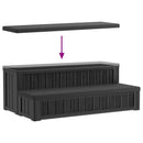 vidaXL Hot Tub lépcső tárolóval 2 lépésben Fekete 93 x 57 x 35 cm PP