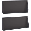 vidaXL Támfal 2 db 100 x 12 x 40 cm Acél Fekete