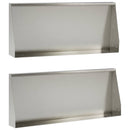 vidaXL Támfal 2 db 100 x 12 x 40 cm Rozsdamentes Acél Ezüst