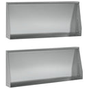 vidaXL Támfal 2 db 100 x 12 x 40 cm Horganyzott Acél Ezüst