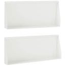 vidaXL Támfal 2 db 100 x 12 x 50 cm Acél Fehér