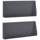 vidaXL Támfal 2 db 100 x 12 x 50 cm Acél Antracitszürke