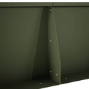 vidaXL Támfal 2 db 100 x 12 x 50 cm Acél Olajzöld