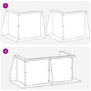 vidaXL Támfal 2 db 50 x 50 x 30 cm Acél Fehér