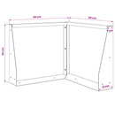 vidaXL Támfal 50 x 50 x 30 cm Rozsdamentes Acél Ezüst