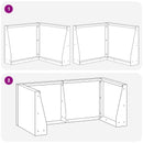 vidaXL Támfal 2 db 50 x 50 x 50 cm Horganyzott Acél Ezüst