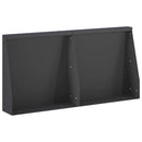 vidaXL Támfal 2 db 40 x 12 x 30 cm Acél Fekete