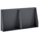 vidaXL Támfal 2 db 40 x 12 x 30 cm Acél Antracitszürke