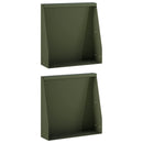vidaXL Támfal 2 db 40 x 12 x 40 cm Acél Olajzöld