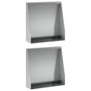 vidaXL Támfal 2 db 40 x 12 x 40 cm Horganyzott Acél Ezüst