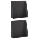 vidaXL Támfal 2 db 40 x 12 x 50 cm Acél Fekete