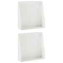 vidaXL Támfal 2 db 40 x 12 x 50 cm Acél Fehér
