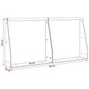 vidaXL Támfal 2 db 40 x 12 x 50 cm Acél Antracitszürke