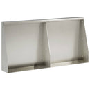 vidaXL Támfal 2 db 40 x 12 x 50 cm Rozsdamentes Acél Ezüst