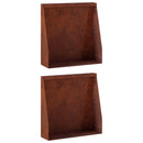 vidaXL Támfal 2 db 40 x 12 x 50 cm Időjárásálló Acél Rozsdás