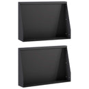 vidaXL Támfal 2 db 60 x 12 x 40 cm Acél Fekete