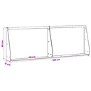 vidaXL Támfal 2 db 60 x 12 x 40 cm Acél Fehér
