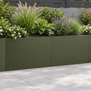 vidaXL Támfal 2 db 60 x 12 x 50 cm Acél Olajzöld