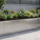 vidaXL Támfal 2 db 60 x 12 x 40 cm Rozsdamentes Acél Ezüst