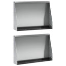 vidaXL Támfal 2 db 60 x 12 x 40 cm Horganyzott Acél Ezüst