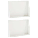 vidaXL Támfal 2 db 60 x 12 x 50 cm Acél Fehér