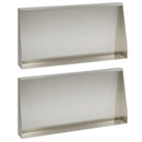 vidaXL Támfal 2 db 80 x 12 x 30 cm Rozsdamentes Acél Ezüst