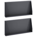 vidaXL Támfal 2 db 80 x 12 x 40 cm Acél Antracitszürke