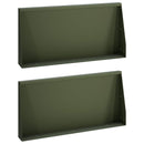 vidaXL Támfal 2 db 80 x 12 x 50 cm Acél Olajzöld