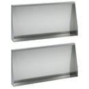 vidaXL Támfal 2 db 80 x 12 x 50 cm Horganyzott Acél Ezüst