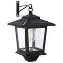 vidaXL Fali Lámpa 2 db Fekete 19 x 14 x 25 cm Rozsdamentes acél és ABS