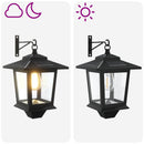 vidaXL Fali Lámpa 2 db Fekete 19 x 14 x 25 cm Rozsdamentes acél és ABS