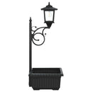 vidaXL Kandeláber lámpa virágtartóval Fekete 29 x 28 x 74 cm ABS és PP