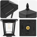 vidaXL Lámpaoszlop készlet with LED Bulb 2 db Fekete 16 x 16 x 156 cm