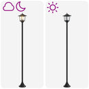 vidaXL Lámpaoszlop készlet with LED Bulb 2 db Fekete 16 x 16 x 156 cm