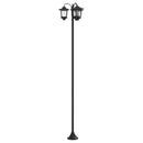 vidaXL 3-Fej Lámpaoszlop Fekete 16 x 16 x 187 cm Alumínium és ABS