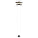 vidaXL 3-Fej Lámpaoszlop Fekete 16 x 16 x 187 cm Alumínium és ABS