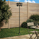 vidaXL 3-Fej Lámpaoszlop Fekete 16 x 16 x 187 cm Alumínium és ABS