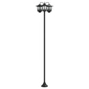 vidaXL 3-Fej Lámpaoszlop Fekete 16 x 16 x 187 cm Alumínium és ABS