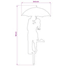 vidaXL Kerti Cövek 50 x 24,5 cm Időjárásálló Acél Rozsdás